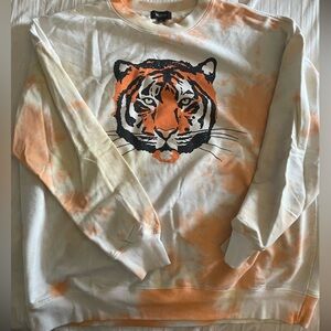Wildfox Orange and White Tiger Sweatshirt